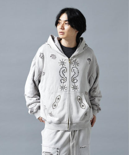 DankeSchon SULFER CHEMICAL SWEAT ZIP HOODIE 硫磺水洗做舊拉鍊連帽衛衣