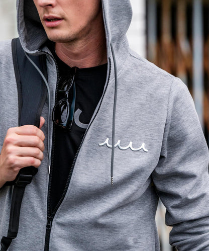 ROYAL FLASH 別注 Set-up Hoodie Back Metal 連帽拉鍊衛衣 聚酯混紡 羅紋拼接