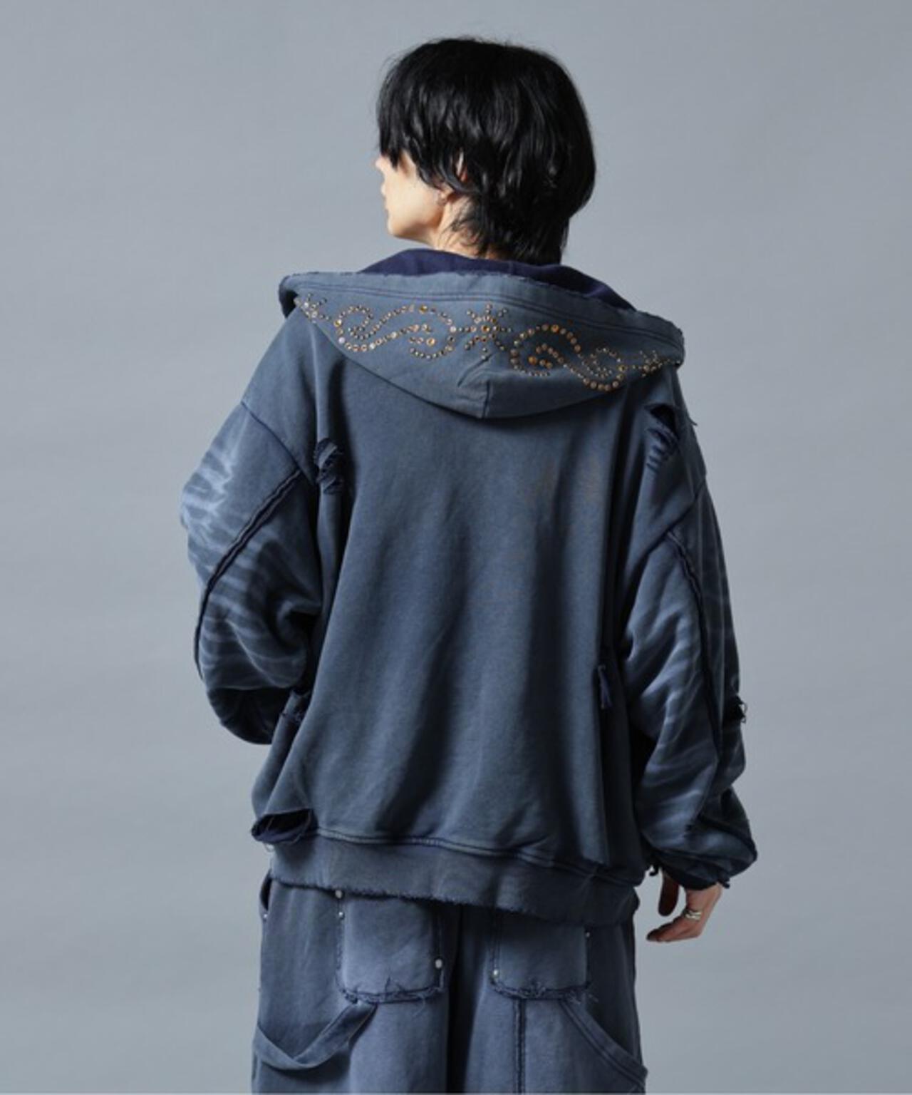 DankeSchon SULFER CHEMICAL SWEAT ZIP HOODIE 硫磺水洗做舊拉鍊連帽衛衣