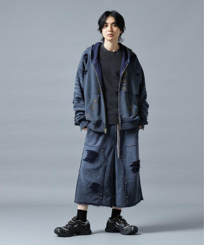 DankeSchon SULFER CHEMICAL SWEAT ZIP HOODIE 硫磺水洗做舊拉鍊連帽衛衣
