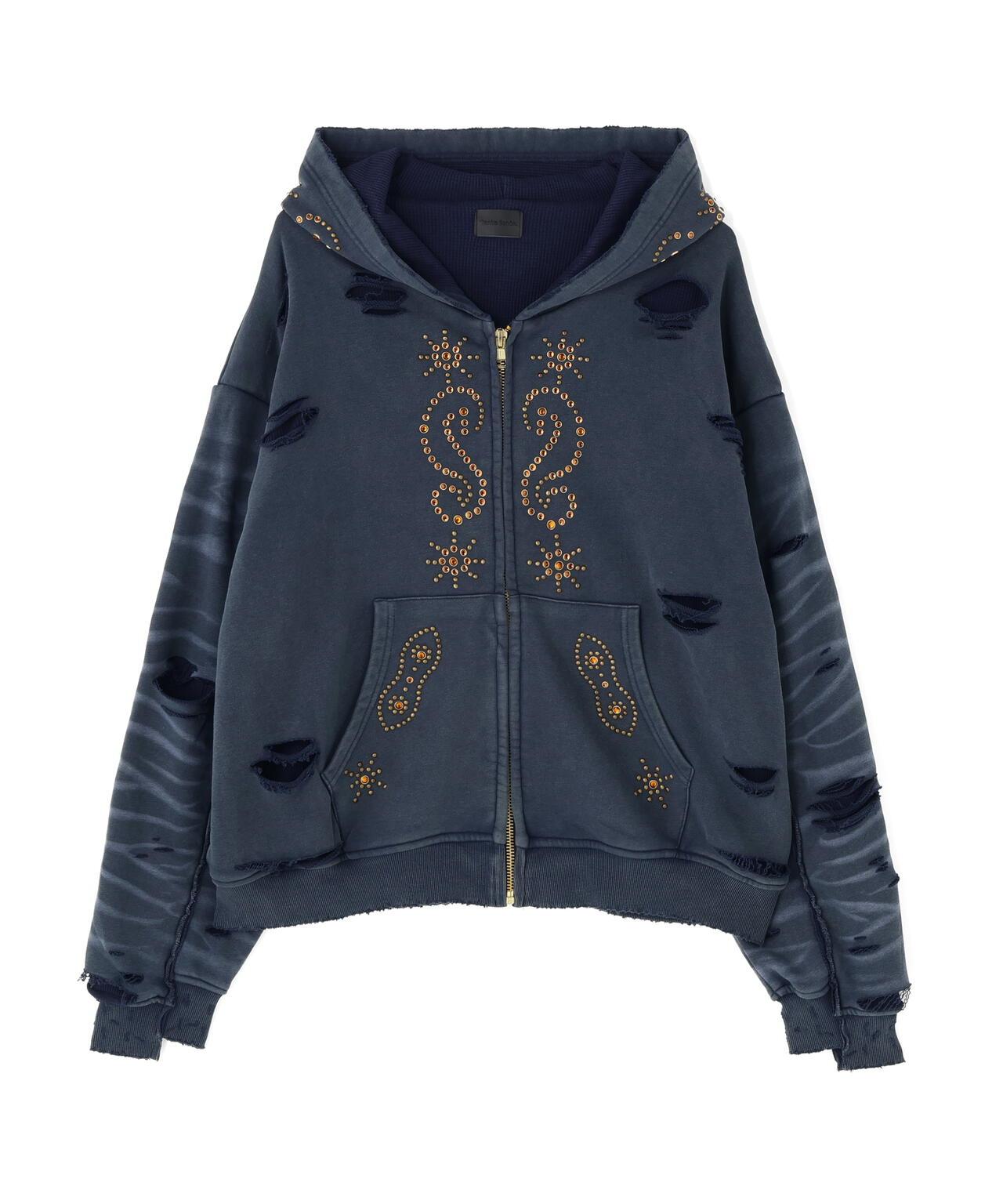 DankeSchon SULFER CHEMICAL SWEAT ZIP HOODIE 硫磺水洗做舊拉鍊連帽衛衣