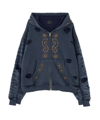 DankeSchon SULFER CHEMICAL SWEAT ZIP HOODIE 硫磺水洗做舊拉鍊連帽衛衣