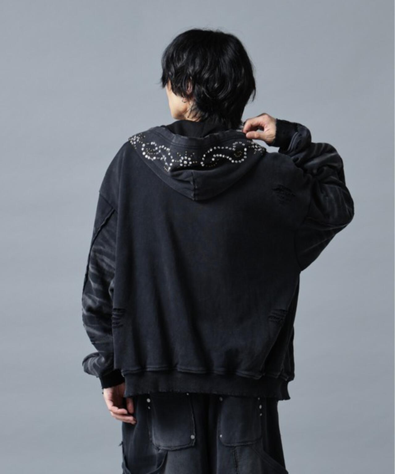 DankeSchon SULFER CHEMICAL SWEAT ZIP HOODIE 硫磺水洗做舊拉鍊連帽衛衣