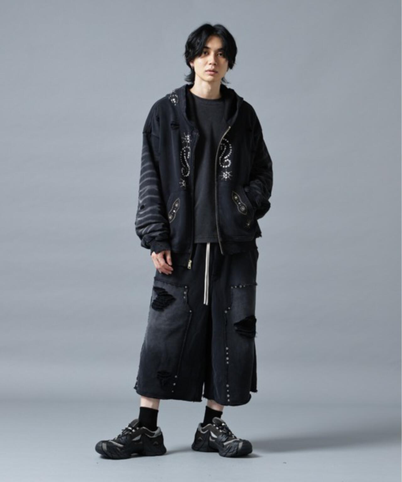 DankeSchon SULFER CHEMICAL SWEAT ZIP HOODIE 硫磺水洗做舊拉鍊連帽衛衣
