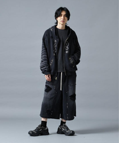 DankeSchon SULFER CHEMICAL SWEAT ZIP HOODIE 硫磺水洗做舊拉鍊連帽衛衣
