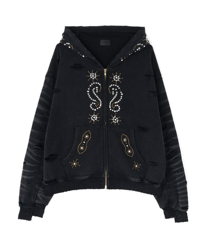 DankeSchon SULFER CHEMICAL SWEAT ZIP HOODIE 硫磺水洗做舊拉鍊連帽衛衣
