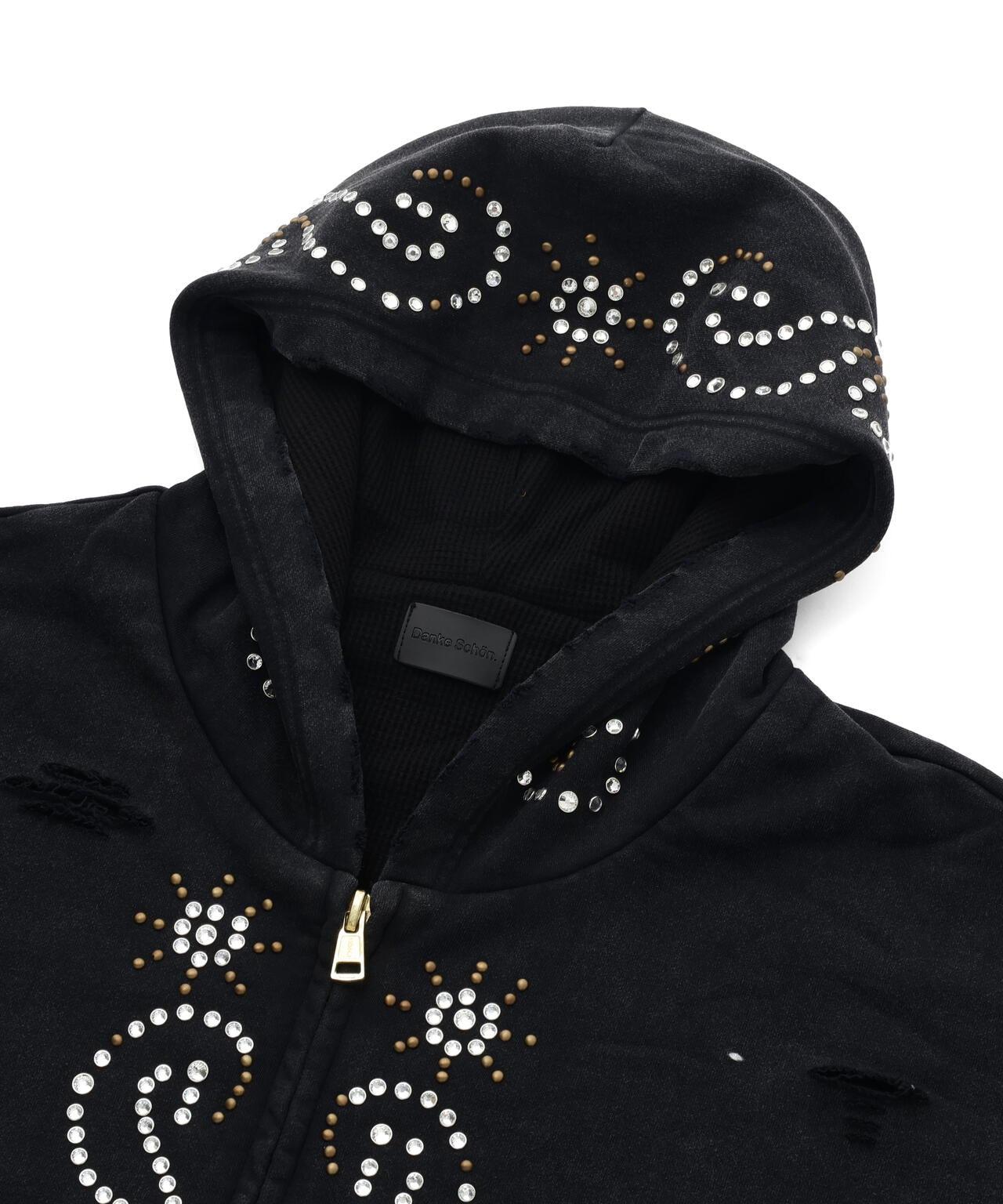 DankeSchon SULFER CHEMICAL SWEAT ZIP HOODIE 硫磺水洗做舊拉鍊連帽衛衣