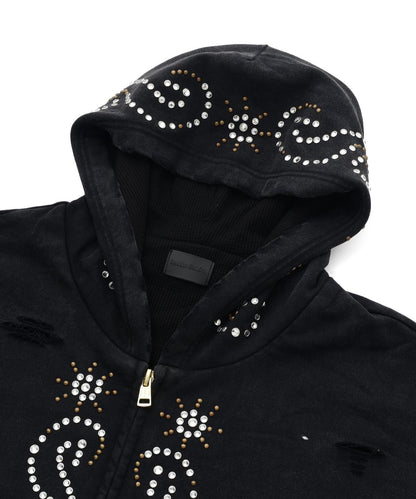 DankeSchon SULFER CHEMICAL SWEAT ZIP HOODIE 硫磺水洗做舊拉鍊連帽衛衣