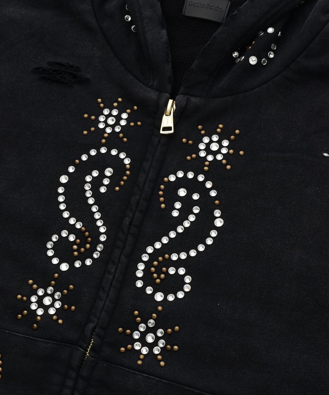 DankeSchon SULFER CHEMICAL SWEAT ZIP HOODIE 硫磺水洗做舊拉鍊連帽衛衣