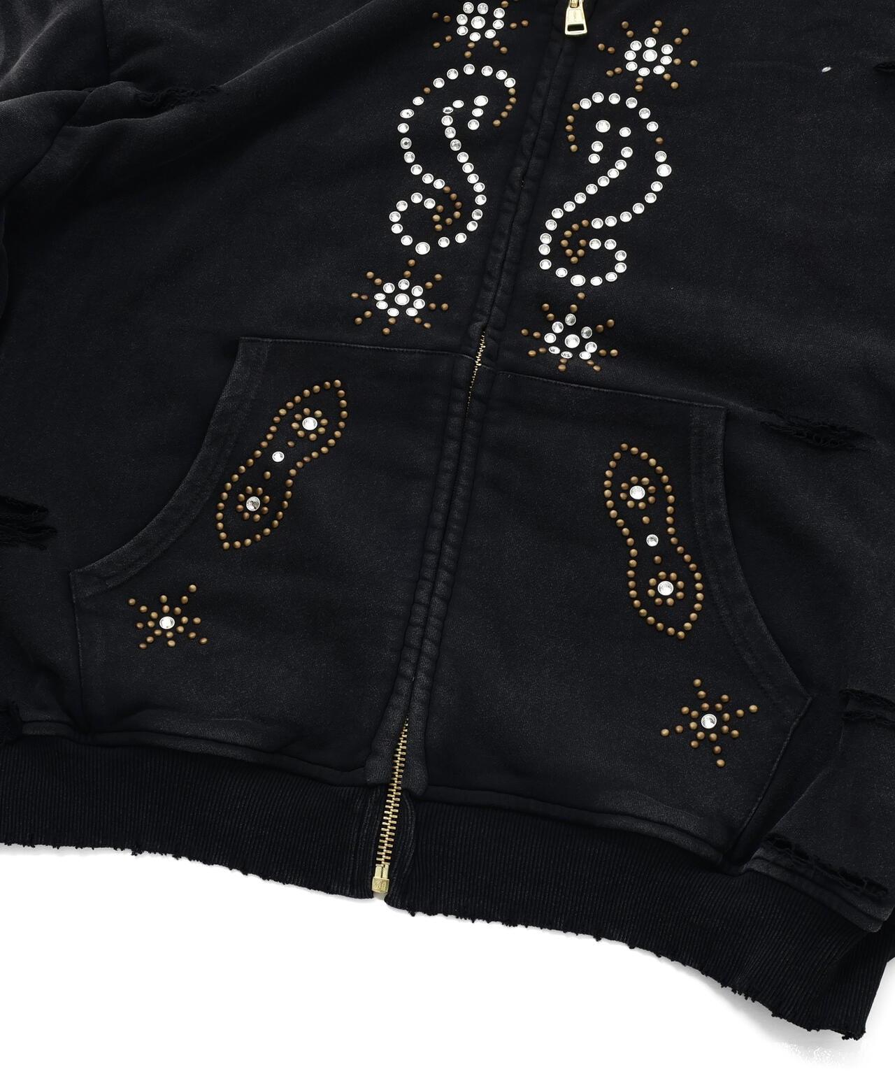 DankeSchon SULFER CHEMICAL SWEAT ZIP HOODIE 硫磺水洗做舊拉鍊連帽衛衣