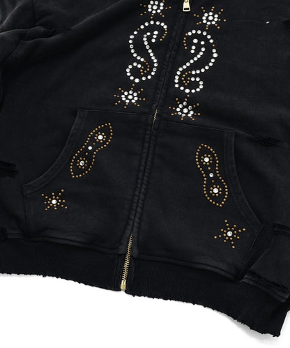 DankeSchon SULFER CHEMICAL SWEAT ZIP HOODIE 硫磺水洗做舊拉鍊連帽衛衣
