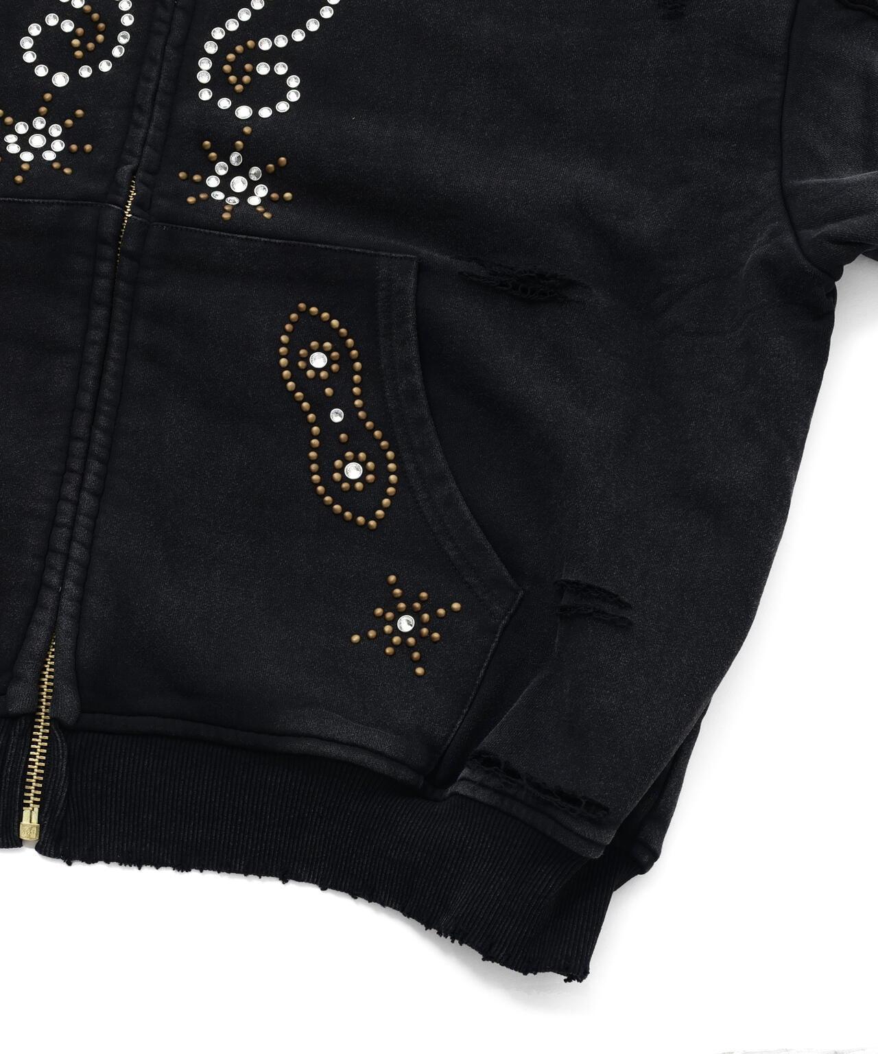 DankeSchon SULFER CHEMICAL SWEAT ZIP HOODIE 硫磺水洗做舊拉鍊連帽衛衣