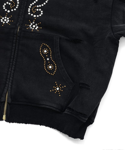 DankeSchon SULFER CHEMICAL SWEAT ZIP HOODIE 硫磺水洗做舊拉鍊連帽衛衣