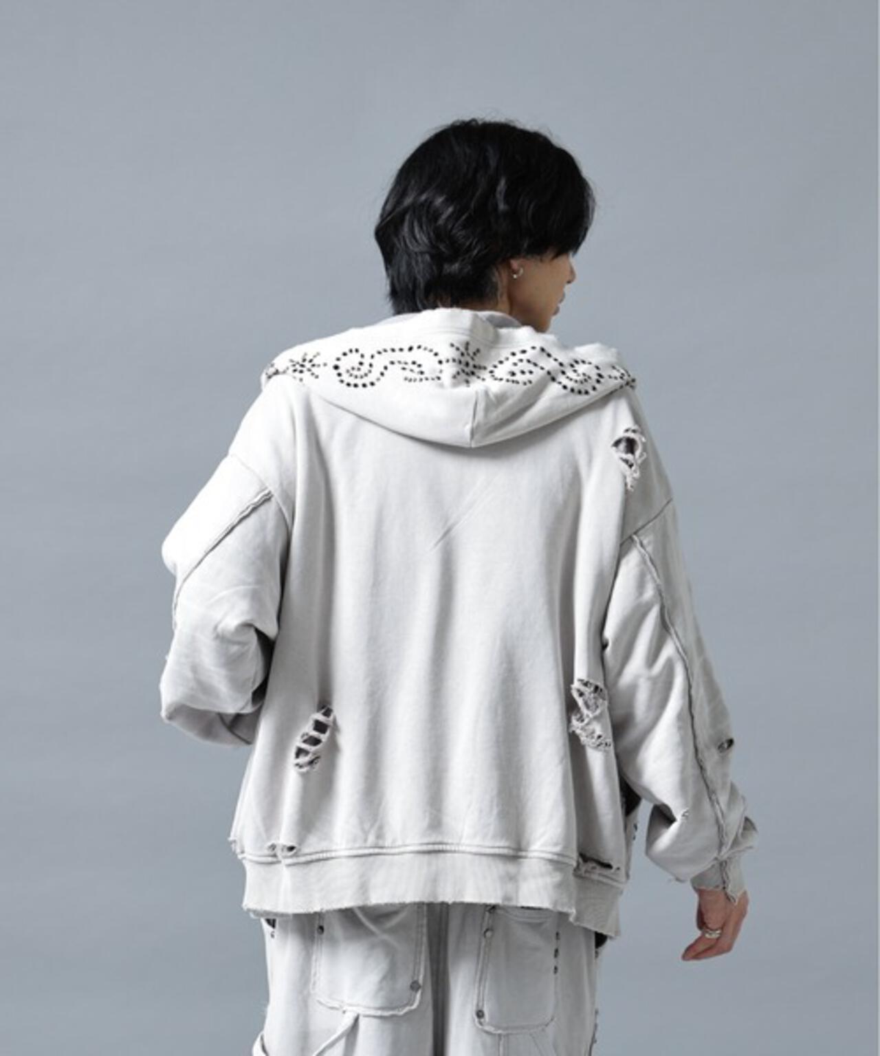 DankeSchon SULFER CHEMICAL SWEAT ZIP HOODIE 硫磺水洗做舊拉鍊連帽衛衣
