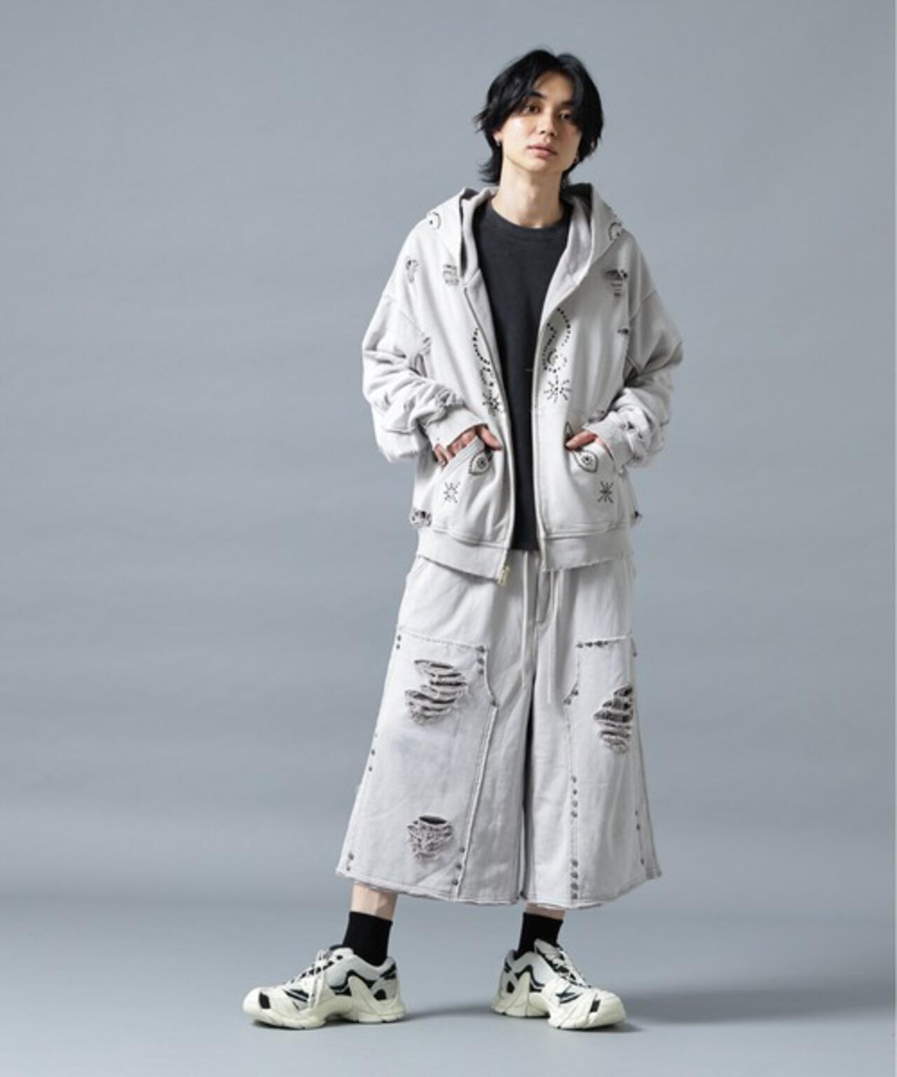 DankeSchon SULFER CHEMICAL SWEAT ZIP HOODIE 硫磺水洗做舊拉鍊連帽衛衣