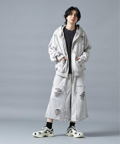 DankeSchon SULFER CHEMICAL SWEAT ZIP HOODIE 硫磺水洗做舊拉鍊連帽衛衣