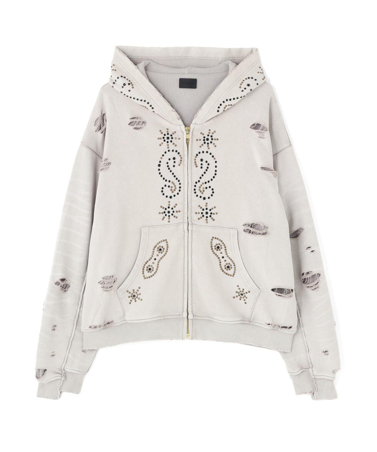 DankeSchon SULFER CHEMICAL SWEAT ZIP HOODIE 硫磺水洗做舊拉鍊連帽衛衣