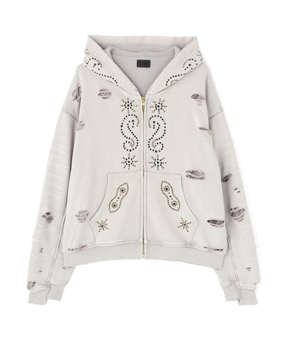 DankeSchon SULFER CHEMICAL SWEAT ZIP HOODIE 硫磺水洗做舊拉鍊連帽衛衣