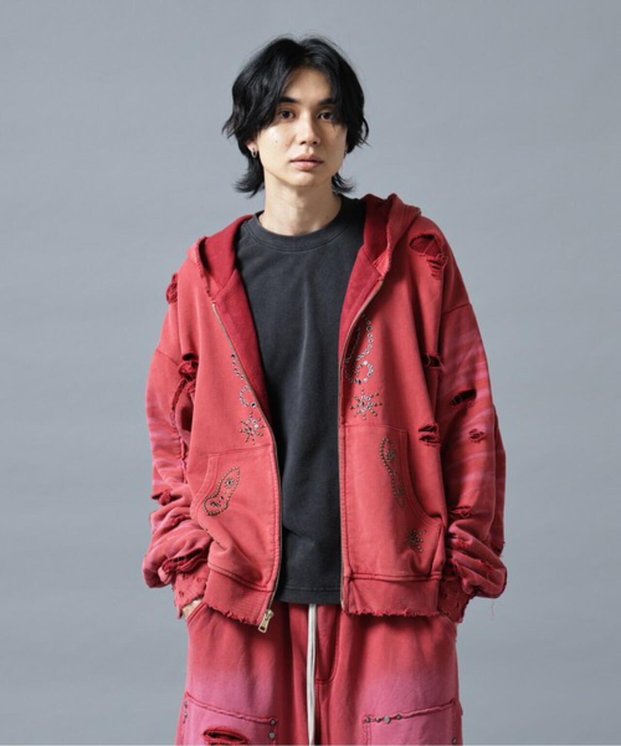 DankeSchon SULFER CHEMICAL SWEAT ZIP HOODIE 硫磺水洗做舊拉鍊連帽衛衣