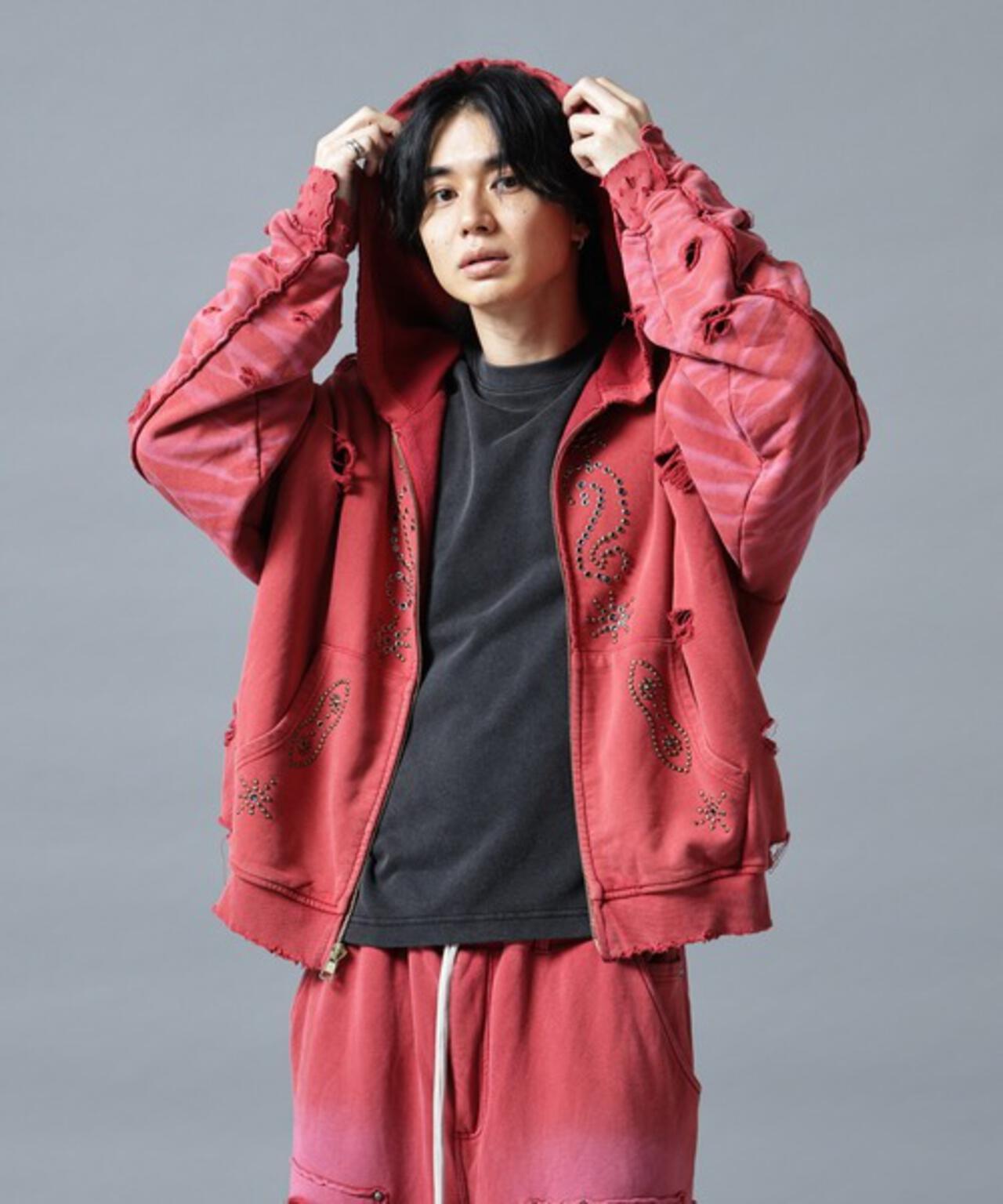 DankeSchon SULFER CHEMICAL SWEAT ZIP HOODIE 硫磺水洗做舊拉鍊連帽衛衣
