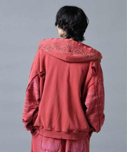 DankeSchon SULFER CHEMICAL SWEAT ZIP HOODIE 硫磺水洗做舊拉鍊連帽衛衣