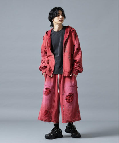 DankeSchon SULFER CHEMICAL SWEAT ZIP HOODIE 硫磺水洗做舊拉鍊連帽衛衣