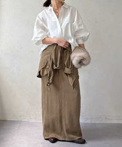 DOUDOU 寬鬆長款襯衫 女士春秋季休閒襯衣