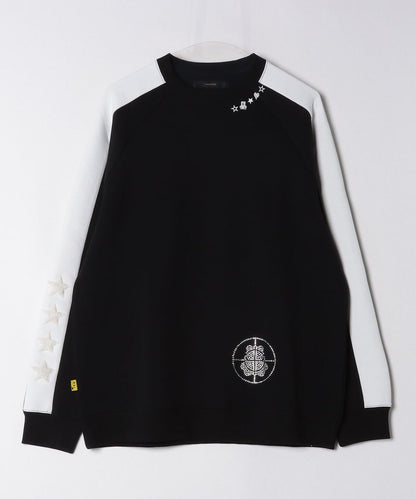 ROYAL FLASH STUMUFFIN 羅紋拼接刺繡套頭衫 彈力面料 運動風 休閒上衣