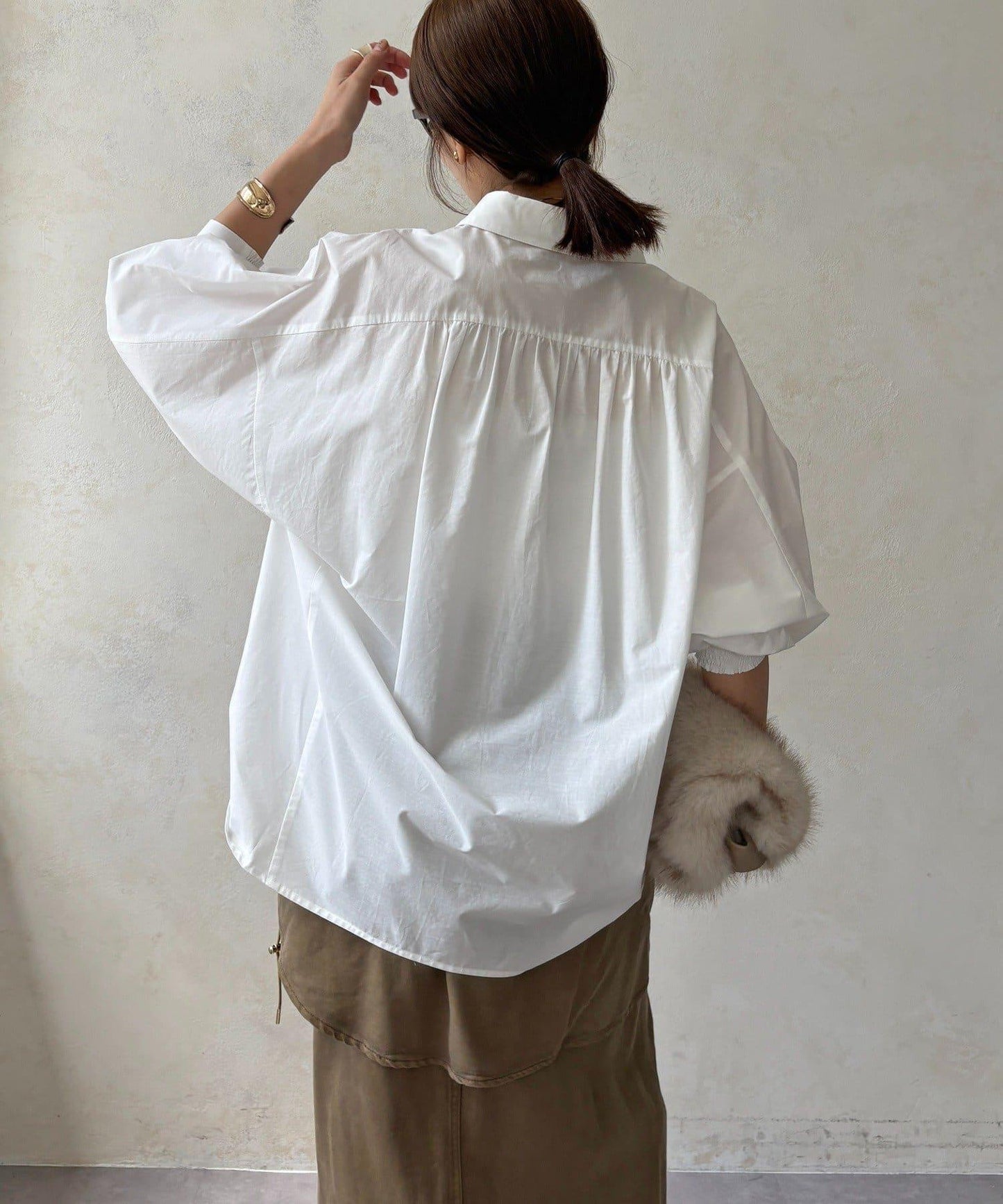 DOUDOU 寬鬆長款襯衫 女士春秋季休閒襯衣