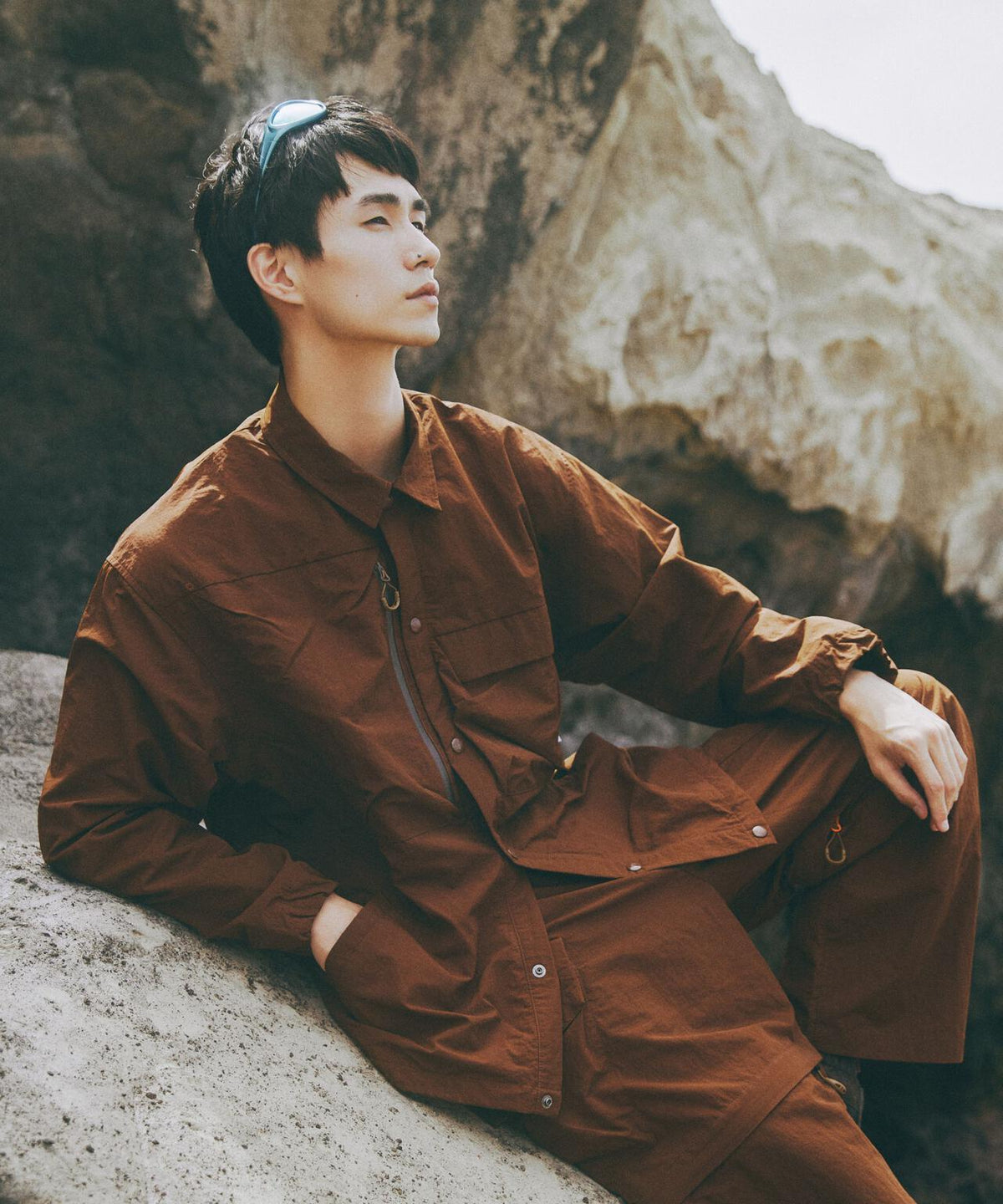 CMF OUTDOOR GARMENT 別注 GWコーチ夾克 鹽縮加工防潑水尼龍網眼內襯 夾克/外套>飛行員夾克