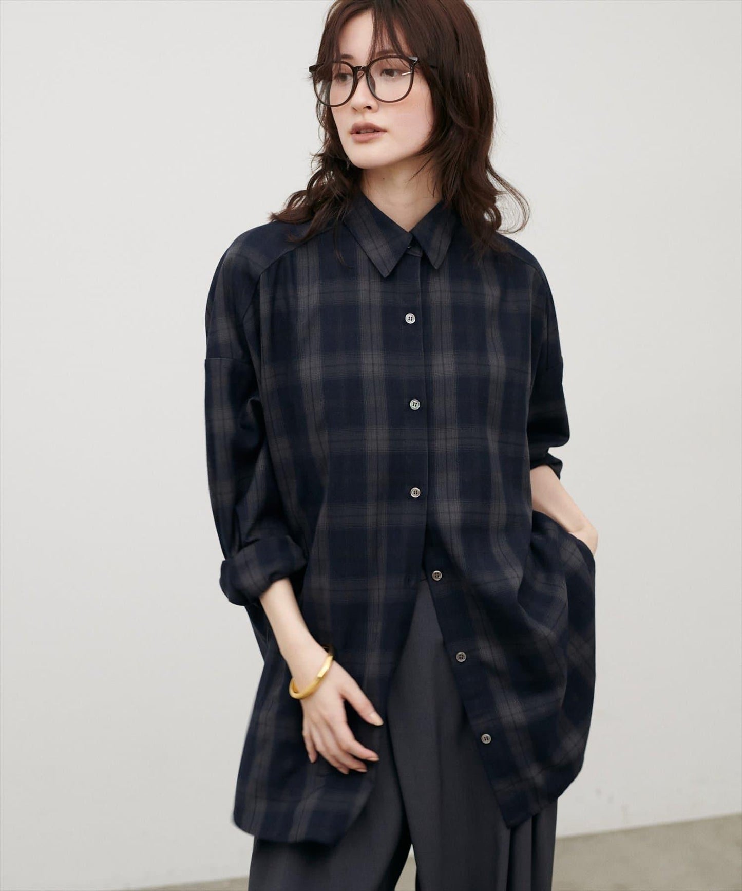 LARUTA 2026AW 休閒格紋襯衫