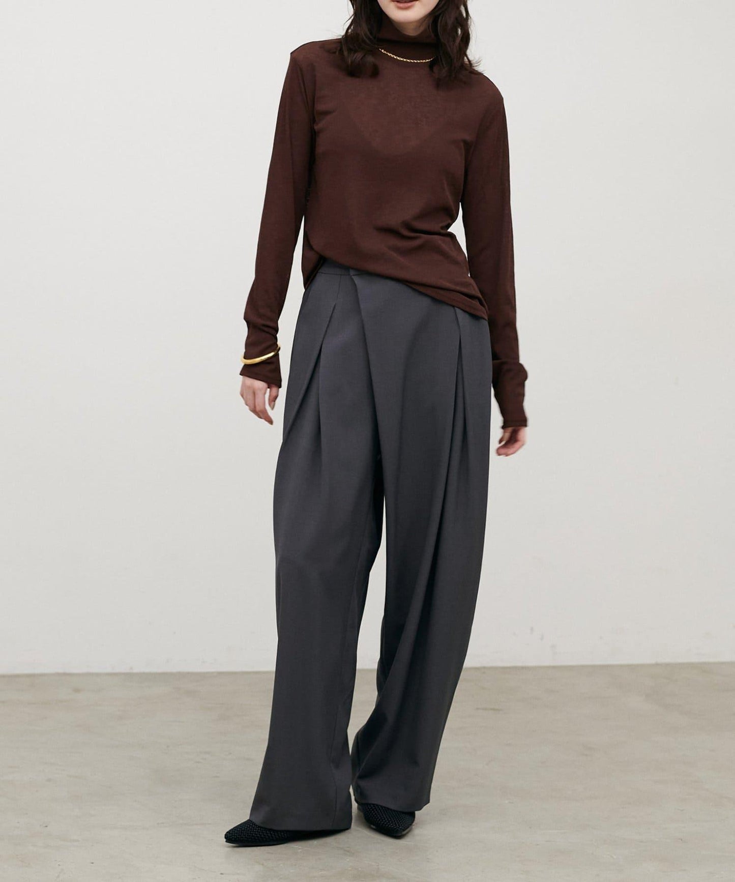 LARUTA 闊腿褲 女 2026AW 垂墜感 簡約設計 褲長99-102cm