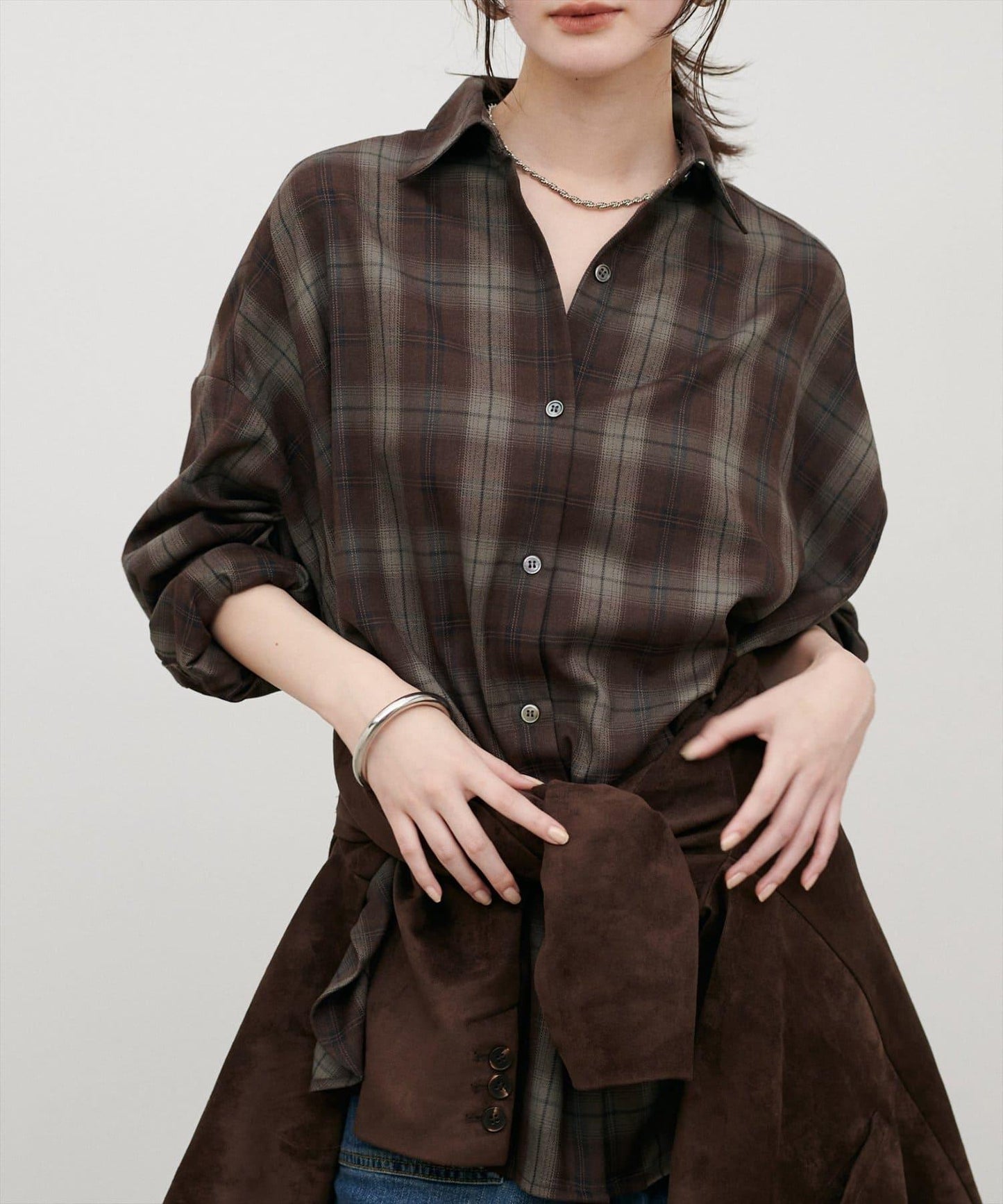 LARUTA 2026AW 休閒格紋襯衫