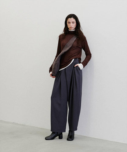 LARUTA 闊腿褲 女 2026AW 垂墜感 簡約設計 褲長99-102cm