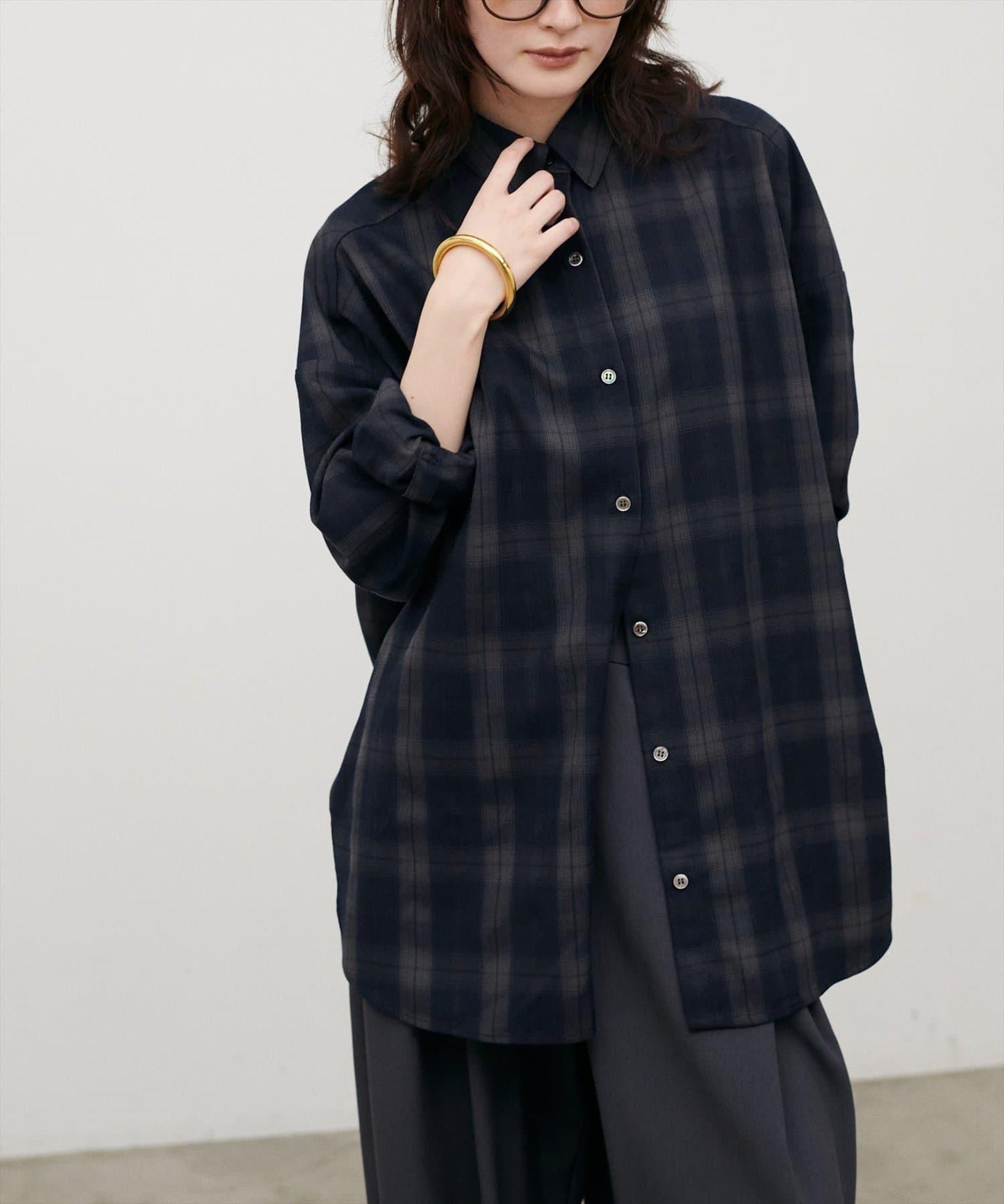 LARUTA 2026AW 休閒格紋襯衫