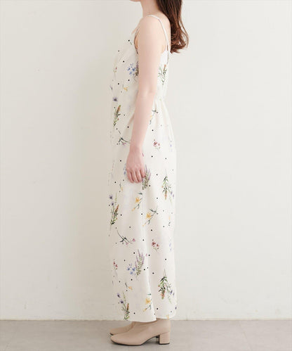 natural couture 原創花柄吊帶連衣裙 聚酯纖維 連衣裙