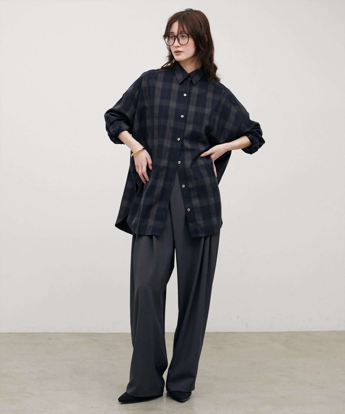LARUTA 2026AW 休閒格紋襯衫