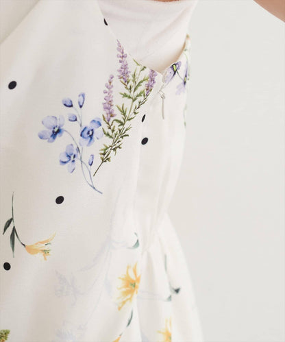 natural couture 原創花柄吊帶連衣裙 聚酯纖維 連衣裙