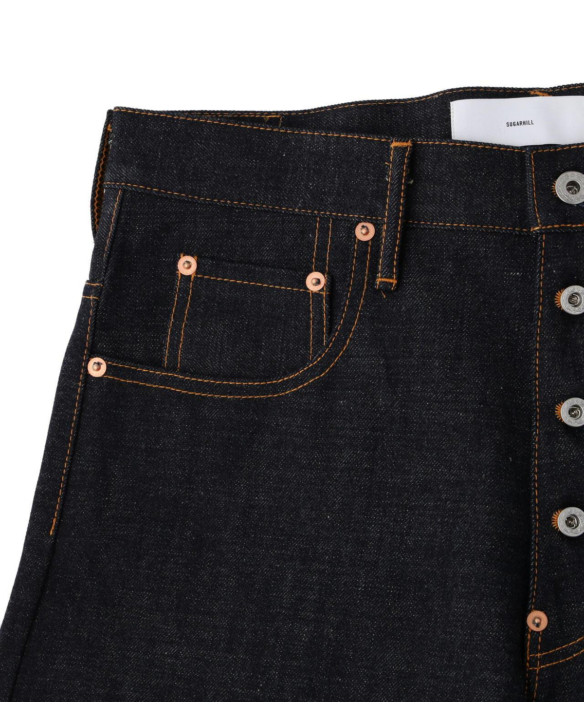 SUGARHILL CLASSIC DENIM PANTS 14oz 原創牛仔褲 闊腿褲 銅製鉚釘 馬皮皮牌 拼色 牛仔褲
