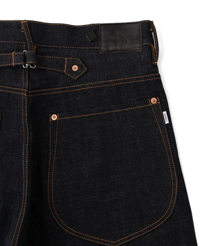 SUGARHILL CLASSIC DENIM PANTS 14oz 原創牛仔褲 闊腿褲 銅製鉚釘 馬皮皮牌 拼色 牛仔褲