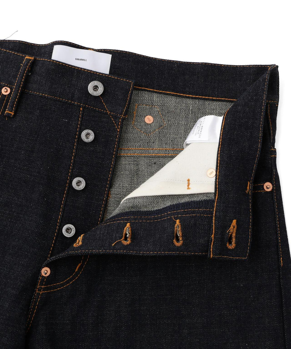 SUGARHILL CLASSIC DENIM PANTS 14oz 原創牛仔褲 闊腿褲 銅製鉚釘 馬皮皮牌 拼色 牛仔褲