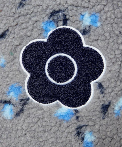 MARY QUANT × PUBLUX 聯名款 刺繡花朵圖案絎縫絨面夾克 外套 女