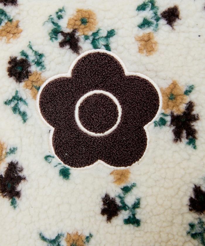 MARY QUANT × PUBLUX 聯名款 刺繡花朵圖案絎縫絨面夾克 外套 女