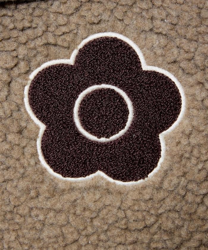 MARY QUANT × PUBLUX 聯名款 刺繡花朵圖案絎縫絨面夾克 外套 女