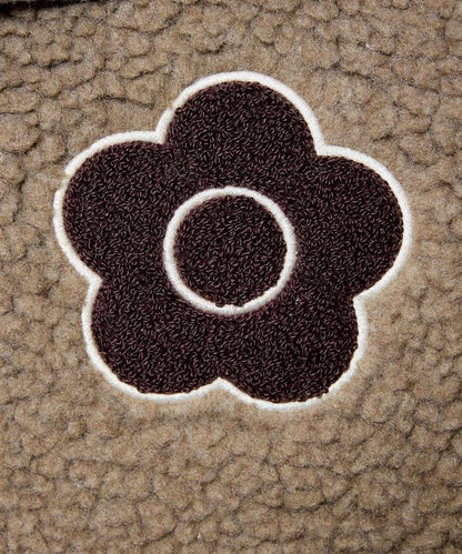 MARY QUANT × PUBLUX 聯名款 刺繡花朵圖案絎縫絨面夾克 外套 女
