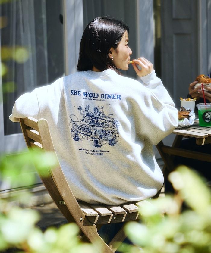 SHE WOLF DINER×FREAK'S STORE 聯名 別注 後背印花 衛衣
