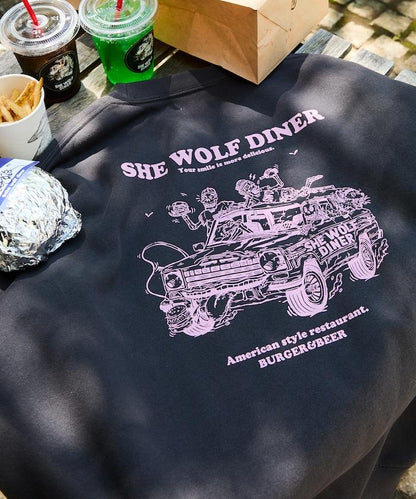SHE WOLF DINER×FREAK'S STORE 聯名 別注 後背印花 衛衣