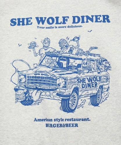 SHE WOLF DINER×FREAK'S STORE 聯名 別注 後背印花 衛衣