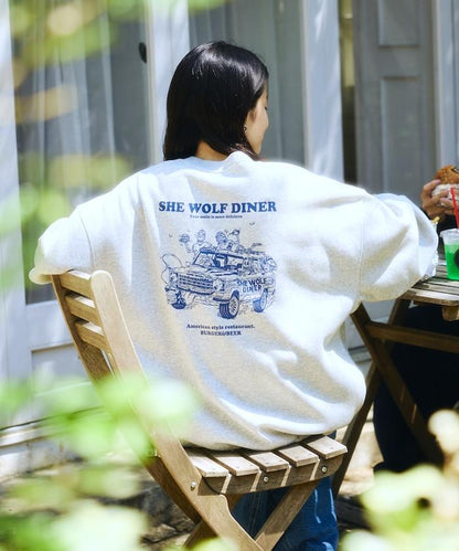SHE WOLF DINER×FREAK'S STORE 聯名 別注 後背印花 衛衣