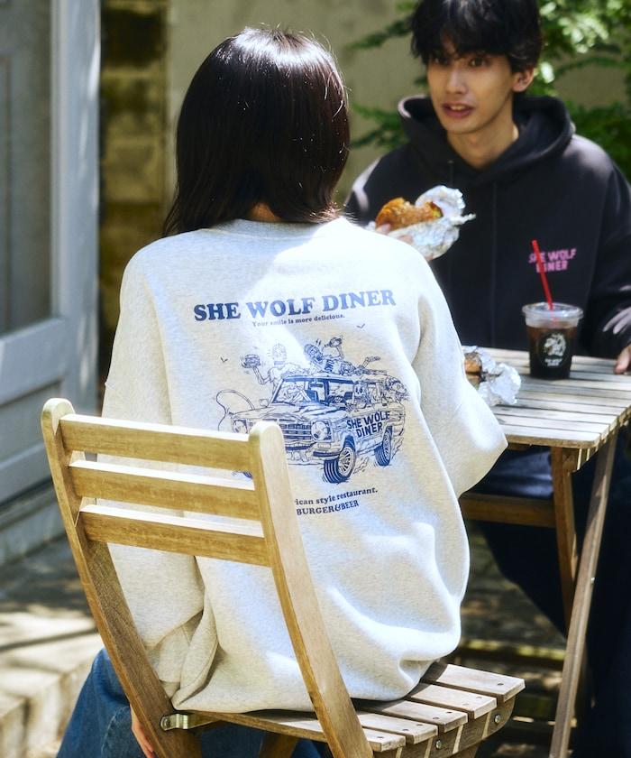 SHE WOLF DINER×FREAK'S STORE 聯名 別注 後背印花 衛衣